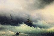 Ivan Aivazovsky Ships in a Storm Sweden oil painting artist
